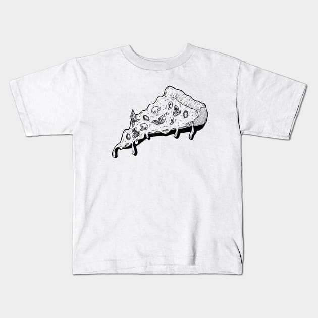 Pizza Slice Kids T-Shirt by PrintablesPassions